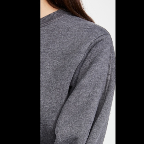 NWT $138 AGOLDE Thora 3/4 Sleeve Sweatshirt in Graphite Heather - size XS or S! - Picture 6 of 7